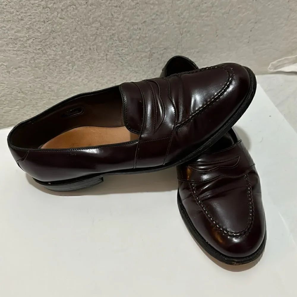 Allen Edmonds Randolph Burgundy Oxblood Cordovan Penny Loafers 9.5 C